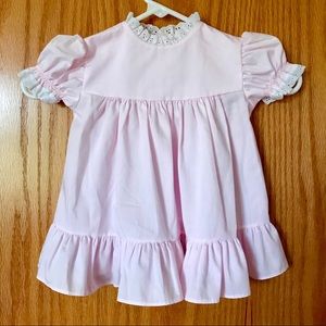 Bryan vintage light rose dress w eyelet 18-24m